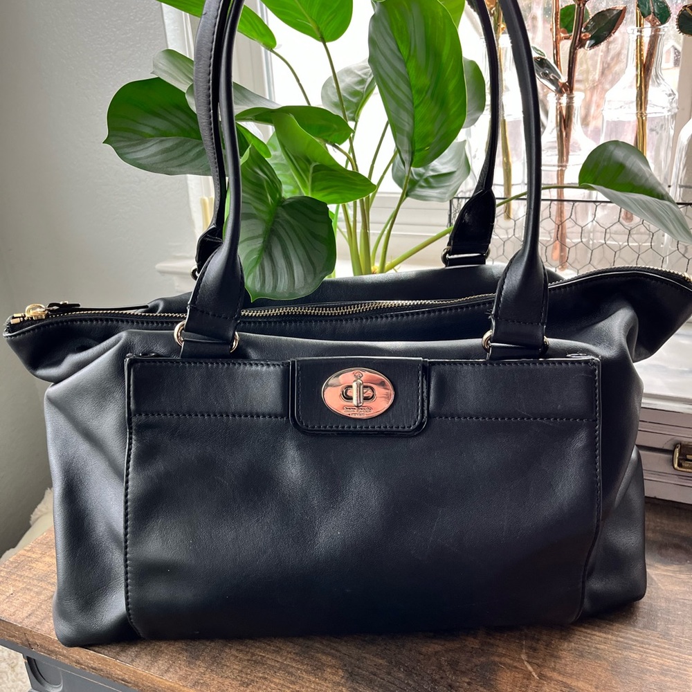 Kate Spade Hampton Road Theresa Black Leather Large Tote Bag - Picture 4 of 10